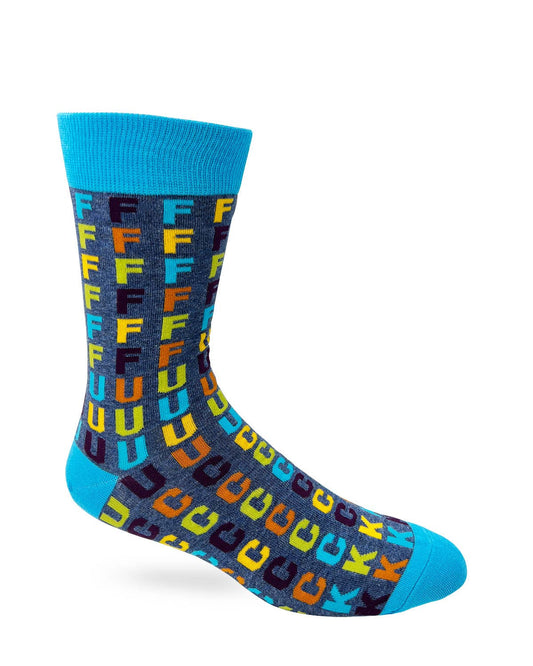 Fabdaz - FFFFFFUUUUCCCCCKKK Men's Novelty Crew Socks