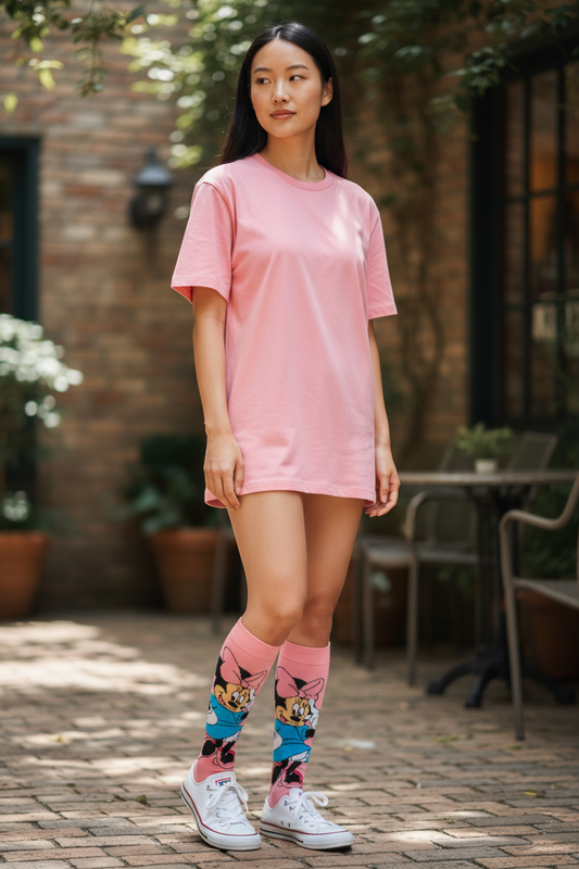 Pretty in Pink Minnie Mouse Knee-Highs