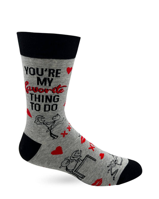 Fabdaz - You're My Favorite Thing To Do Men's Novelty Crew Socks