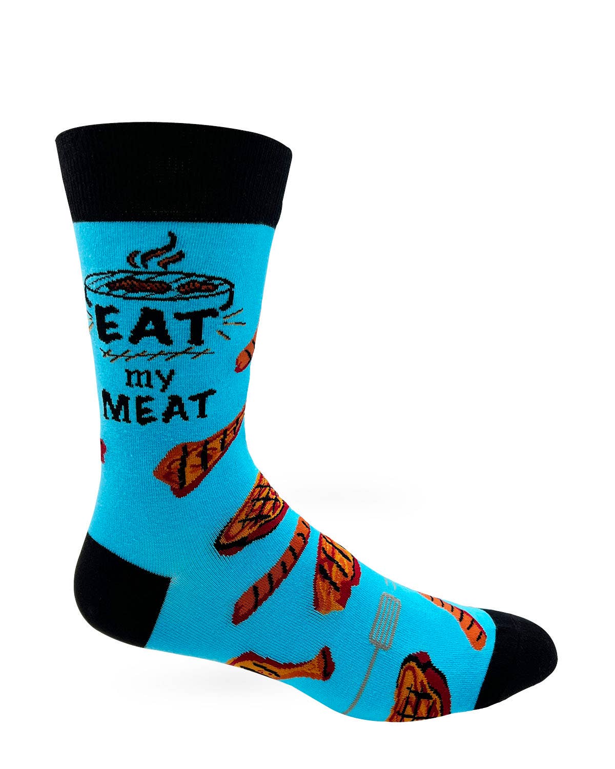 Fabdaz - Eat My Meat Men's Novelty Crew Socks