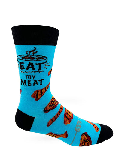 Fabdaz - Eat My Meat Men's Novelty Crew Socks