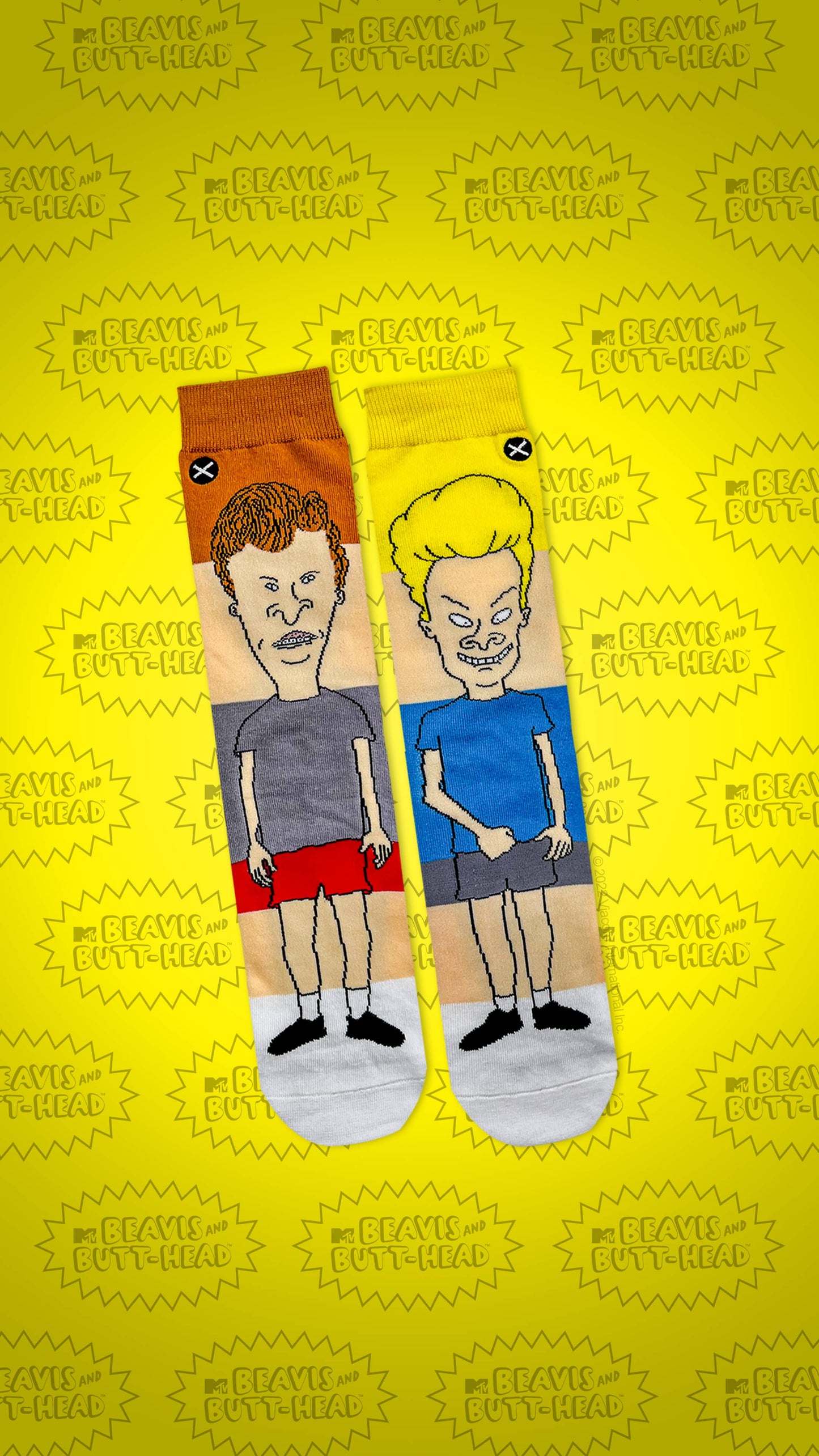 Odd Sox - Beavis & Butthead 360 - Mens Crew Straight