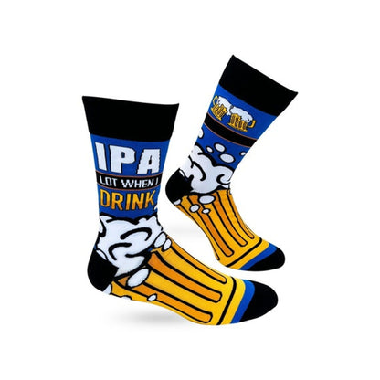 Fabdaz IPA Lot When I Drink Men's Novelty Socks One Size