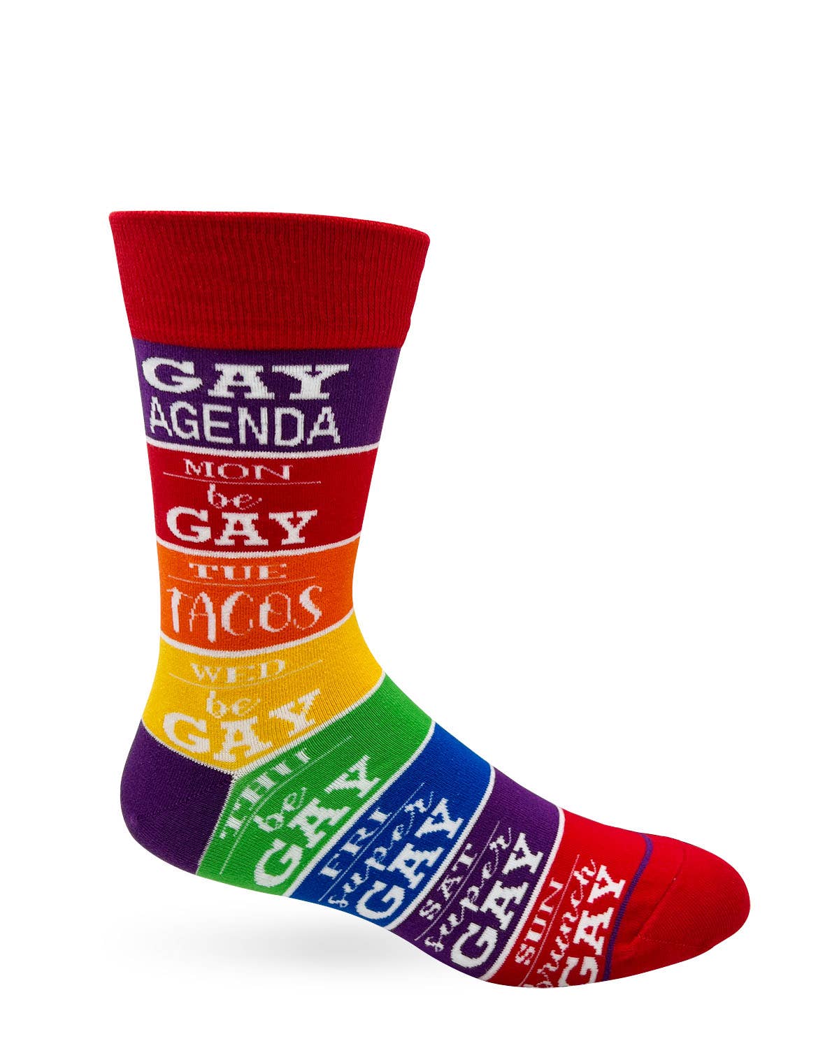 Fabdaz - Gay Agenda Men's Novelty Crew Socks