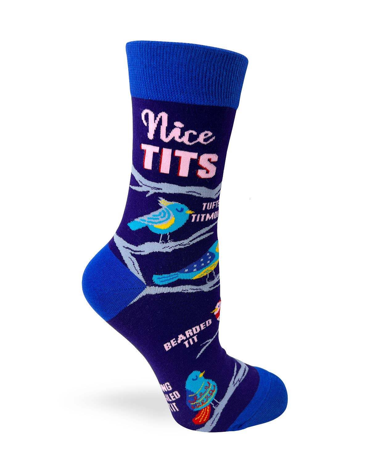 Fabdaz - "Nice Tits" Ladies' Novelty Crew Socks Featuring Cute Birds
