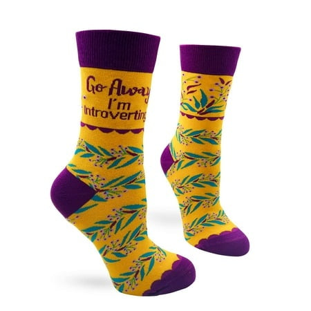 Fabdaz Introverting Funny Novelty Socks for Women Size 5-10