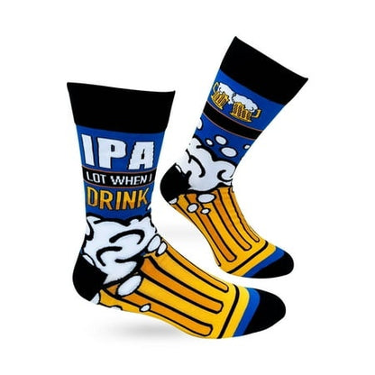 Fabdaz IPA Lot When I Drink Men's Novelty Socks One Size