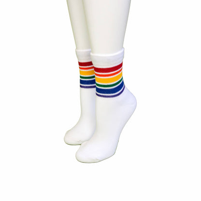 Pride Socks - Low Cut Athletic- Large/Fearless