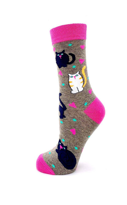 Fabdaz - Fluff You You Fluffin' Fluff Sassy Women's Crew Socks with Cats