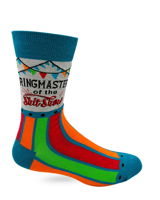 Fabdaz - Ringmaster Of The Shit Show Men's Novelty Crew Socks