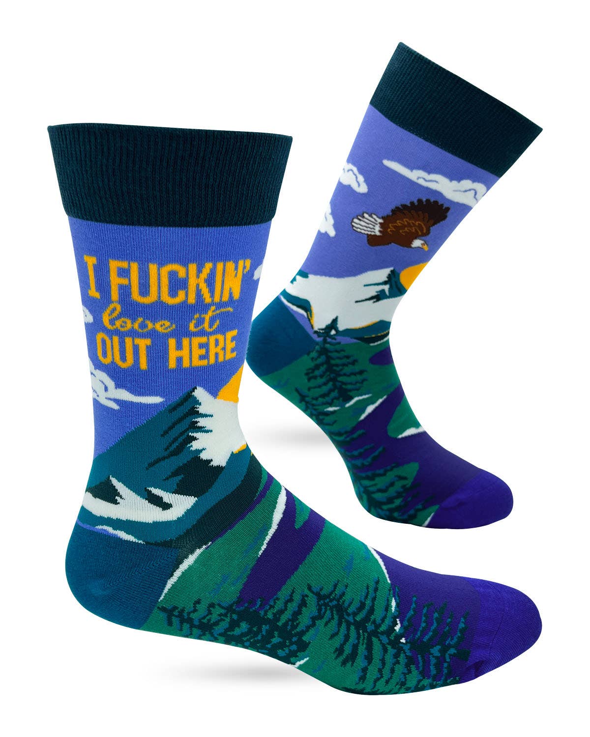 Fabdaz - I Fuckin' Love it Out Here Men's Novelty Crew Socks