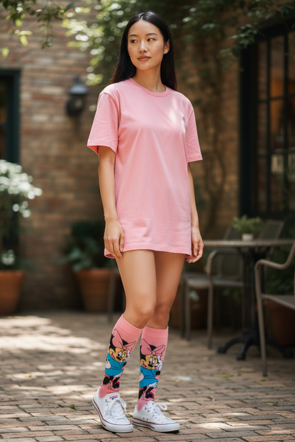Pretty in Pink Minnie Mouse Knee-Highs