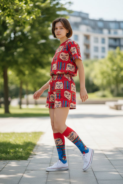 "Wanna Play?" Good Guys Horror Socks
