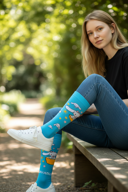 "Sweet as a Cloud" Cinnamoroll Character Socks