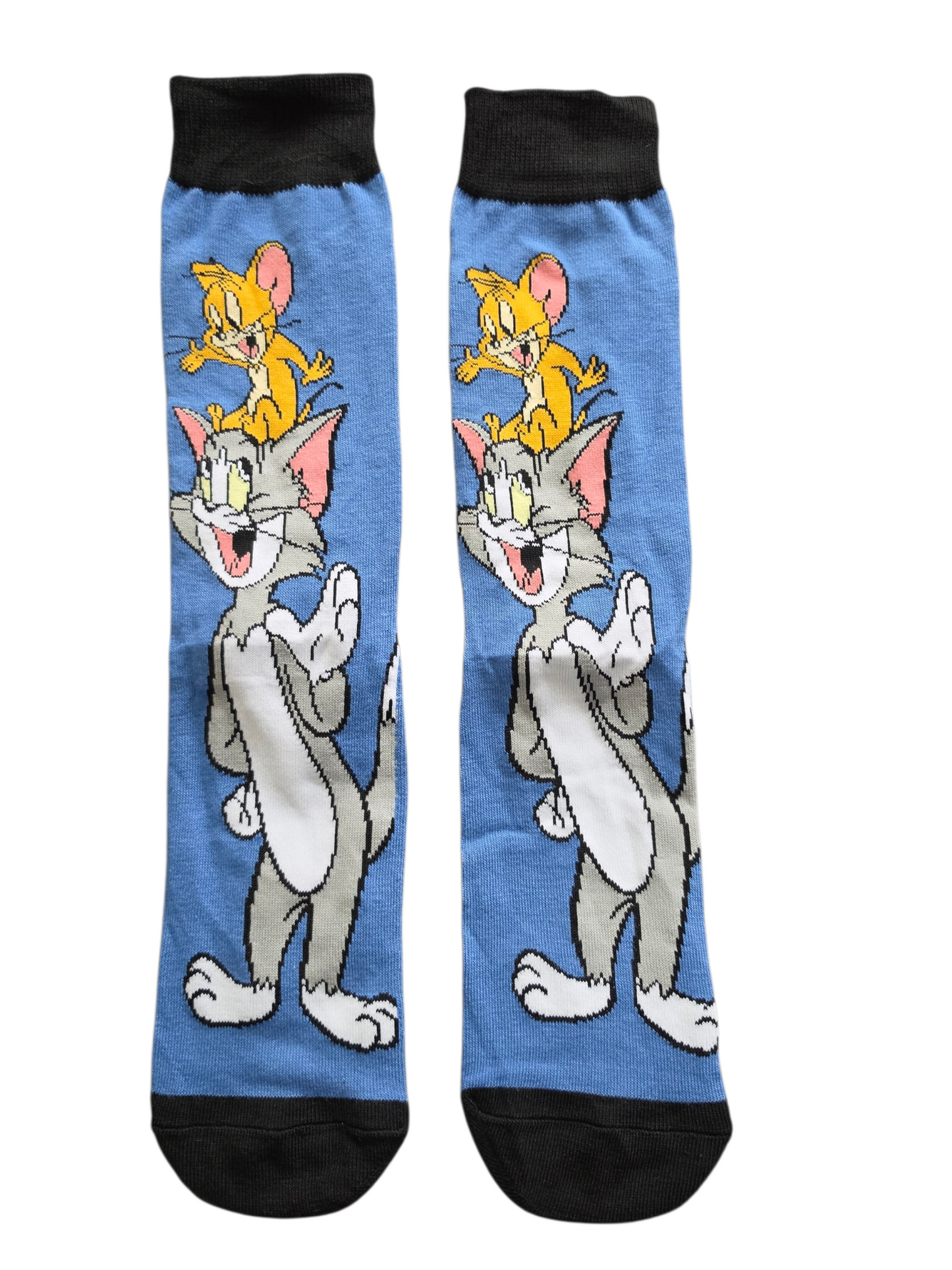 The Big Cheese: Tom & Jerry Blue Floral Socks