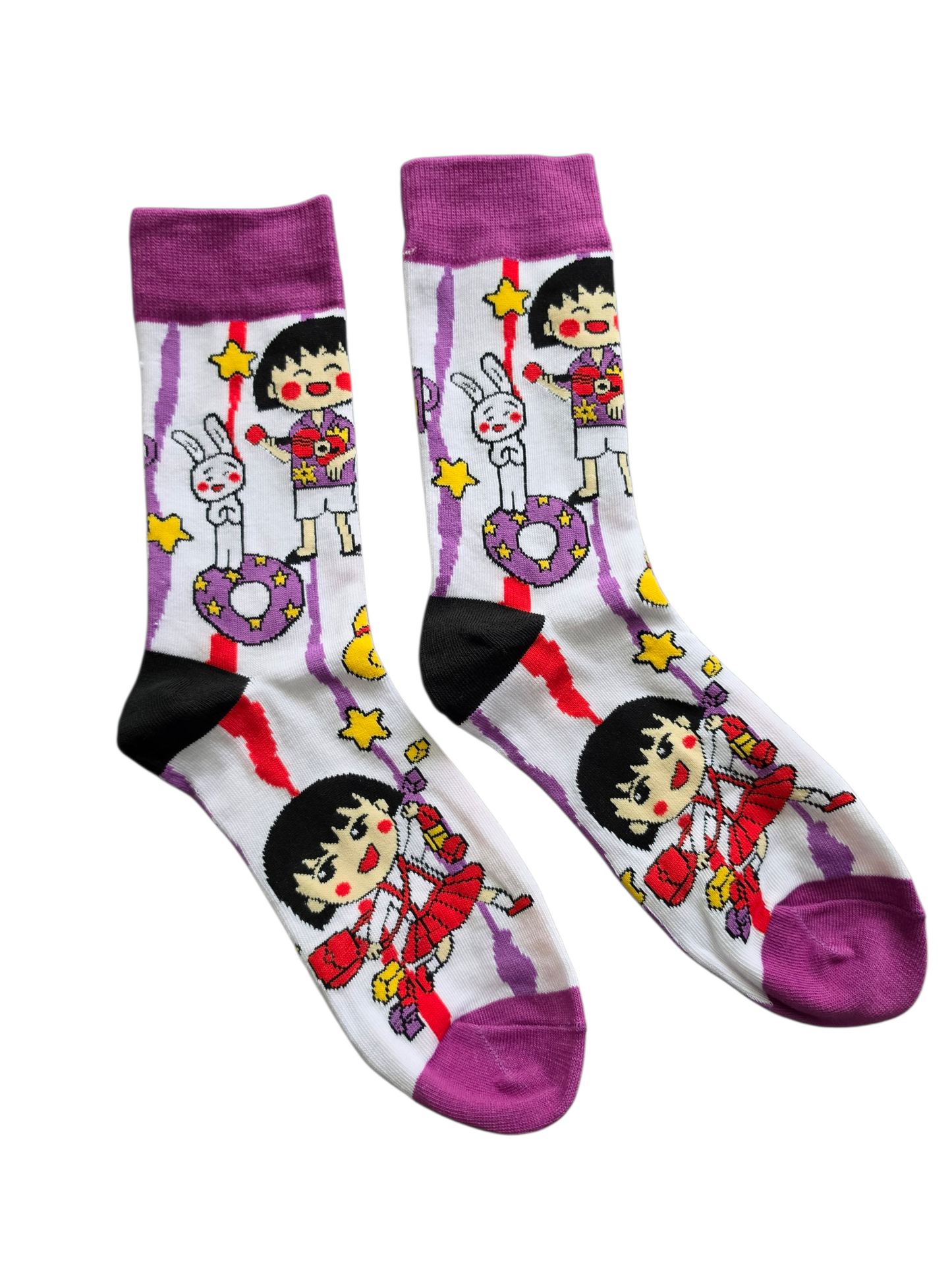 "Chibi Charm" Maruko-chan Graphic Crew Socks