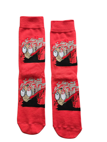 "Turbo Granny Curse" Okarun Graphic Crew Socks