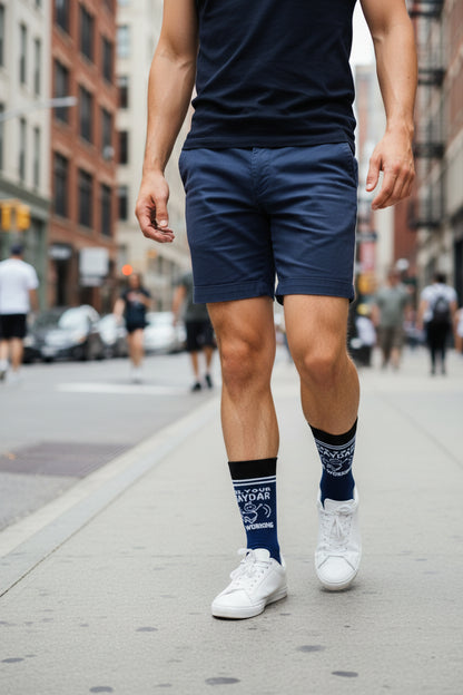 Fabdaz - Yes, Your Gaydar Is Working - Hey Now Unisex Crew Socks