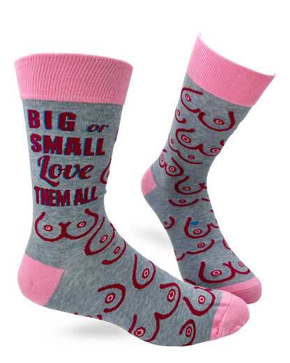 Fabdaz - Big Or Small Love Them All Men's Novelty Crew Socks