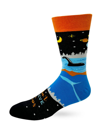 Fabdaz - We Don't Believe in Humans Men's Novelty Crew Socks