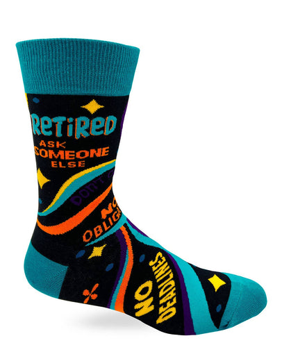 Fabdaz - Retired Ask Someone Else Men's Novelty Crew Socks
