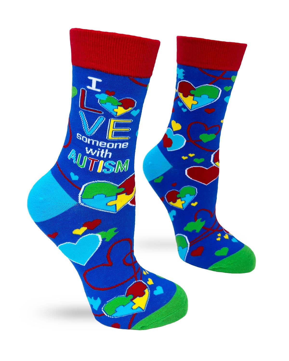 Fabdaz - I Love Someone With Autism Women's Crew Socks
