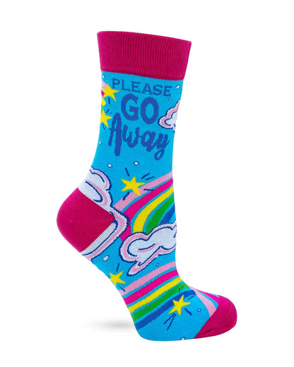 Fabdaz - Please Go Away Women's Novelty Crew Socks