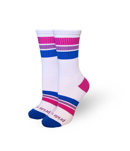 Pride Socks - Bisexual Crew Socks- Unisex