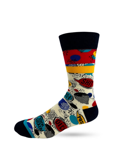 Fabdaz - Swearing Always Helps Men's Novelty Crew Socks