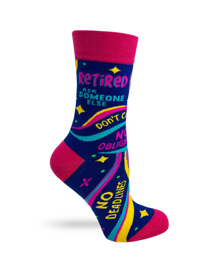Fabdaz - Retired Ask Someone Else Women's Novelty Crew Socks