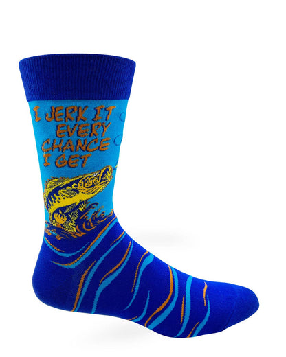 Fabdaz - I Jerk It Every Chance I Get Men's Novelty Crew Socks