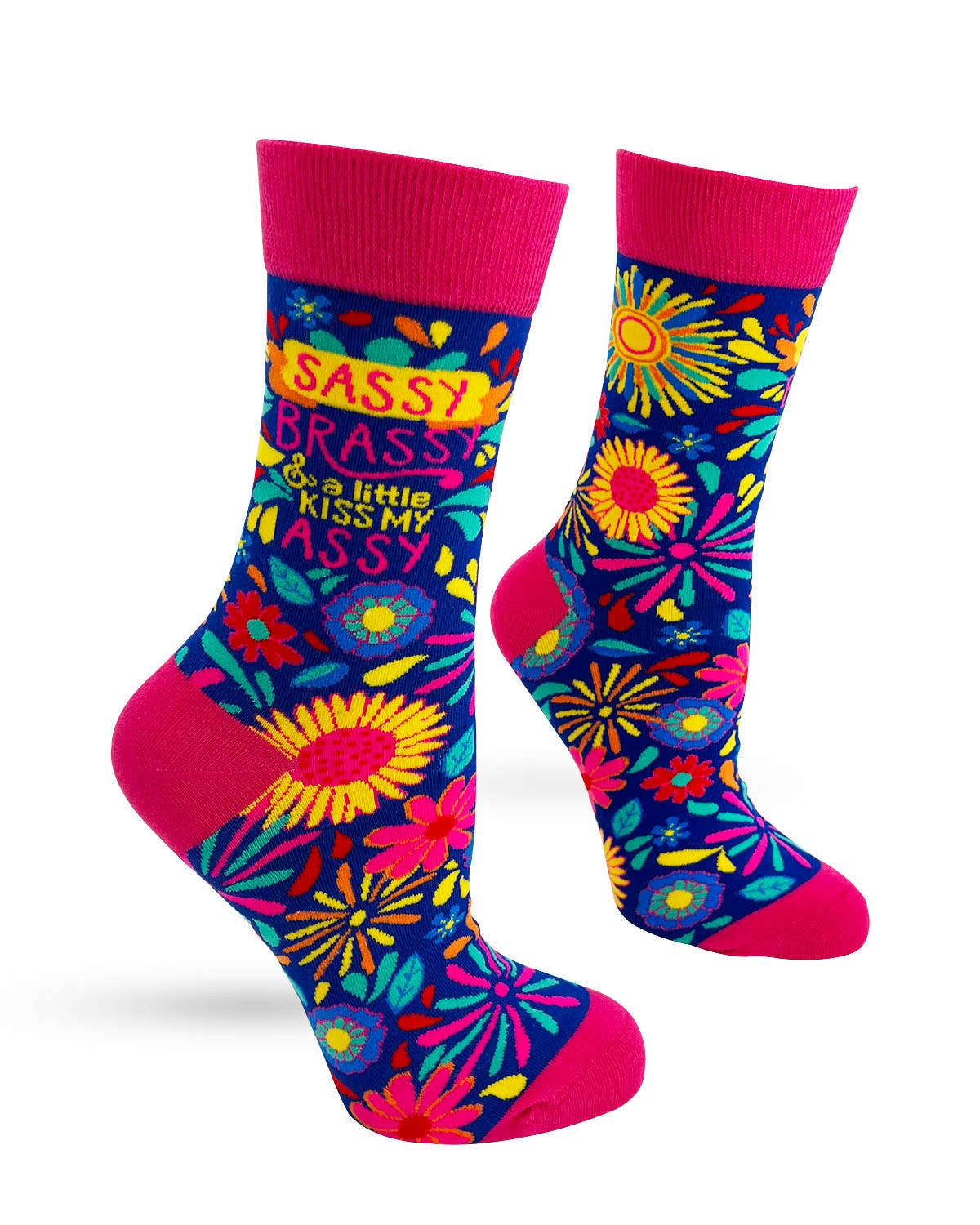 Fabdaz - Sassy Brassy and a Little Kiss My Assy Women's Crew Socks
