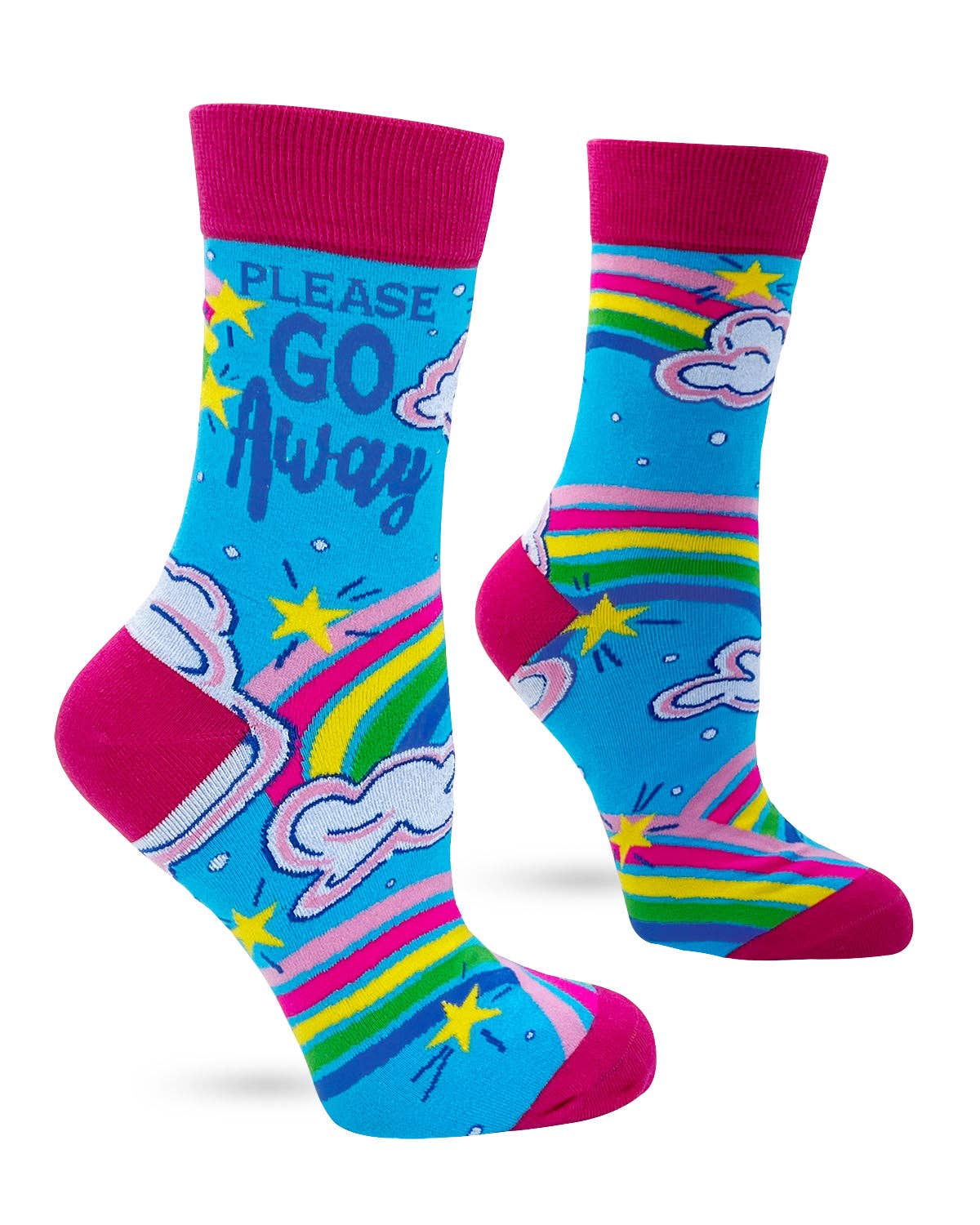 Fabdaz - Please Go Away Women's Novelty Crew Socks