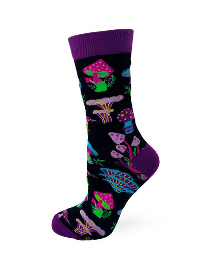 Fabdaz - Trippy Mushrooms Novelty Crew Socks