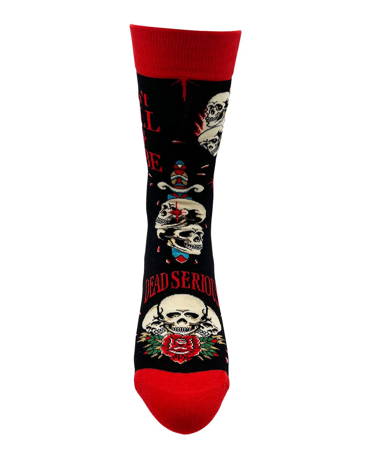 Fabdaz - Don't Kill My Vibe Dead Serious Men's Novelty Crew Socks