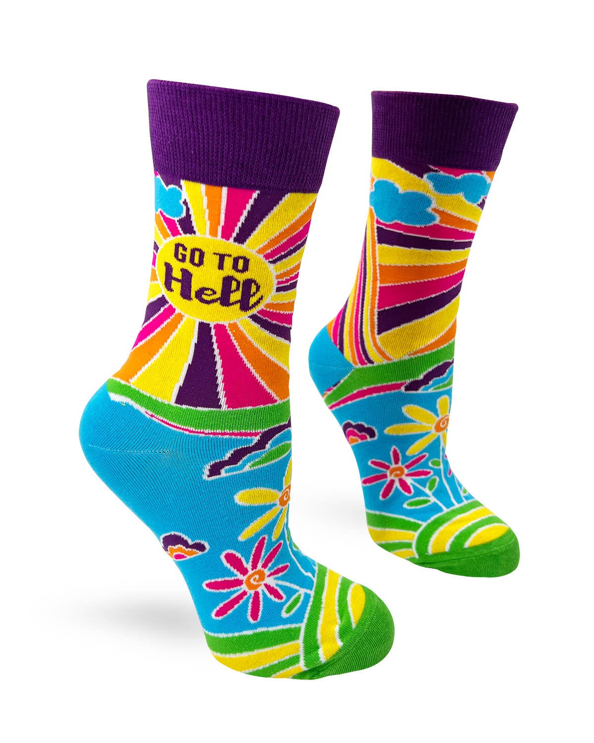 Fabdaz - Go To Hell Ladies' Crew Socks