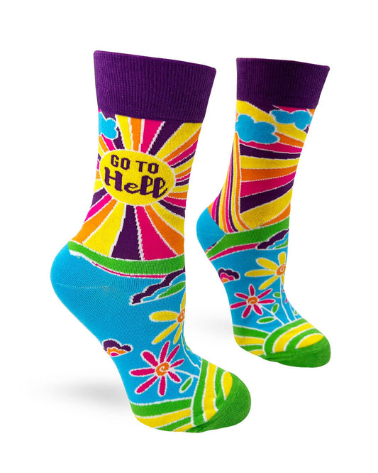 Fabdaz - Go To Hell Ladies' Crew Socks