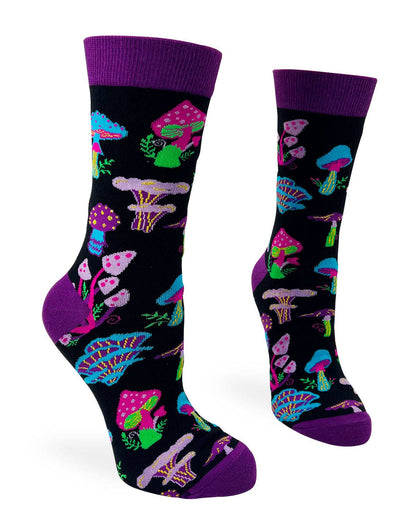 Fabdaz - Trippy Mushrooms Novelty Crew Socks