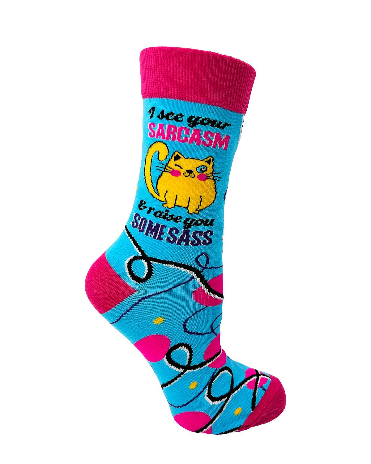 Fabdaz - I See Your Sarcasm & Raise You Some Sass Ladies' Crew Socks
