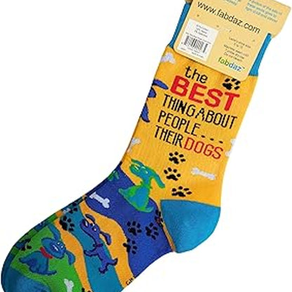 Fabdaz Novelty Crew Socks for Dog Lovers