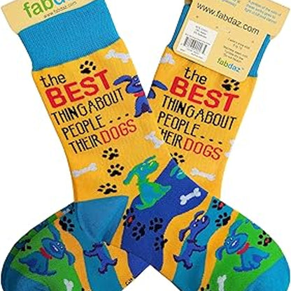 Fabdaz Novelty Crew Socks for Dog Lovers