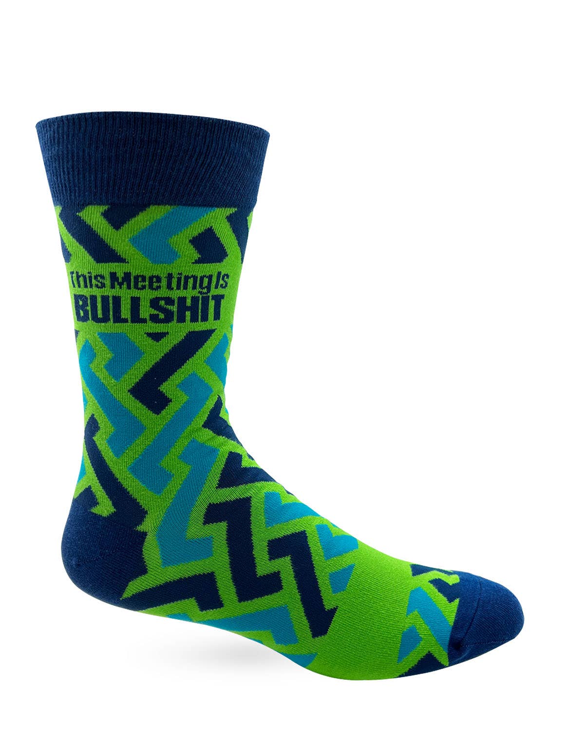 Fabdaz - This Meeting is Bullshit Men's Novelty Crew Socks