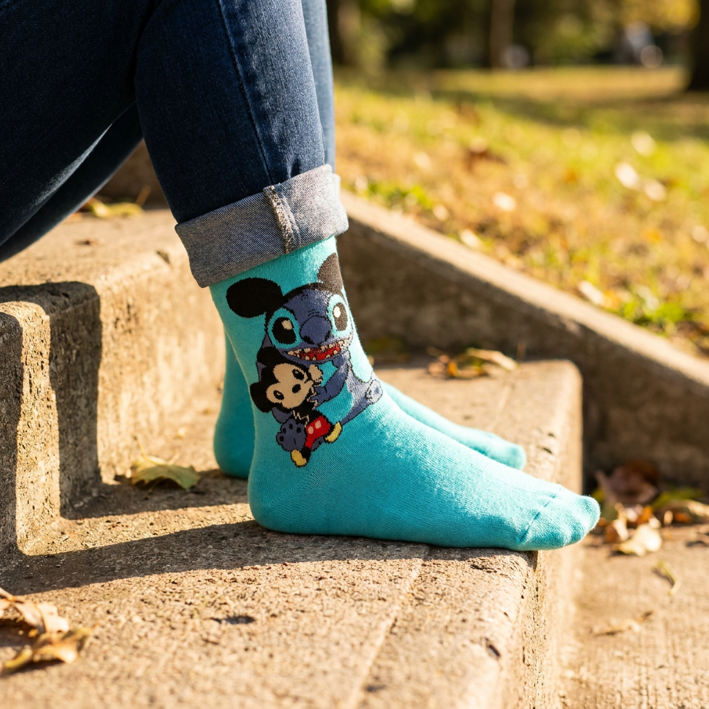 "Cousins from Another Planet" Mashup Crew Socks