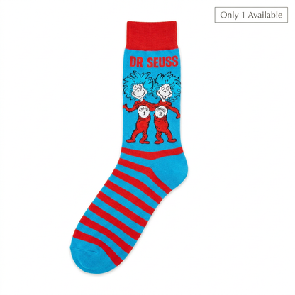 "Double Trouble" Thing 1 &amp; Thing 2 Crew Socks