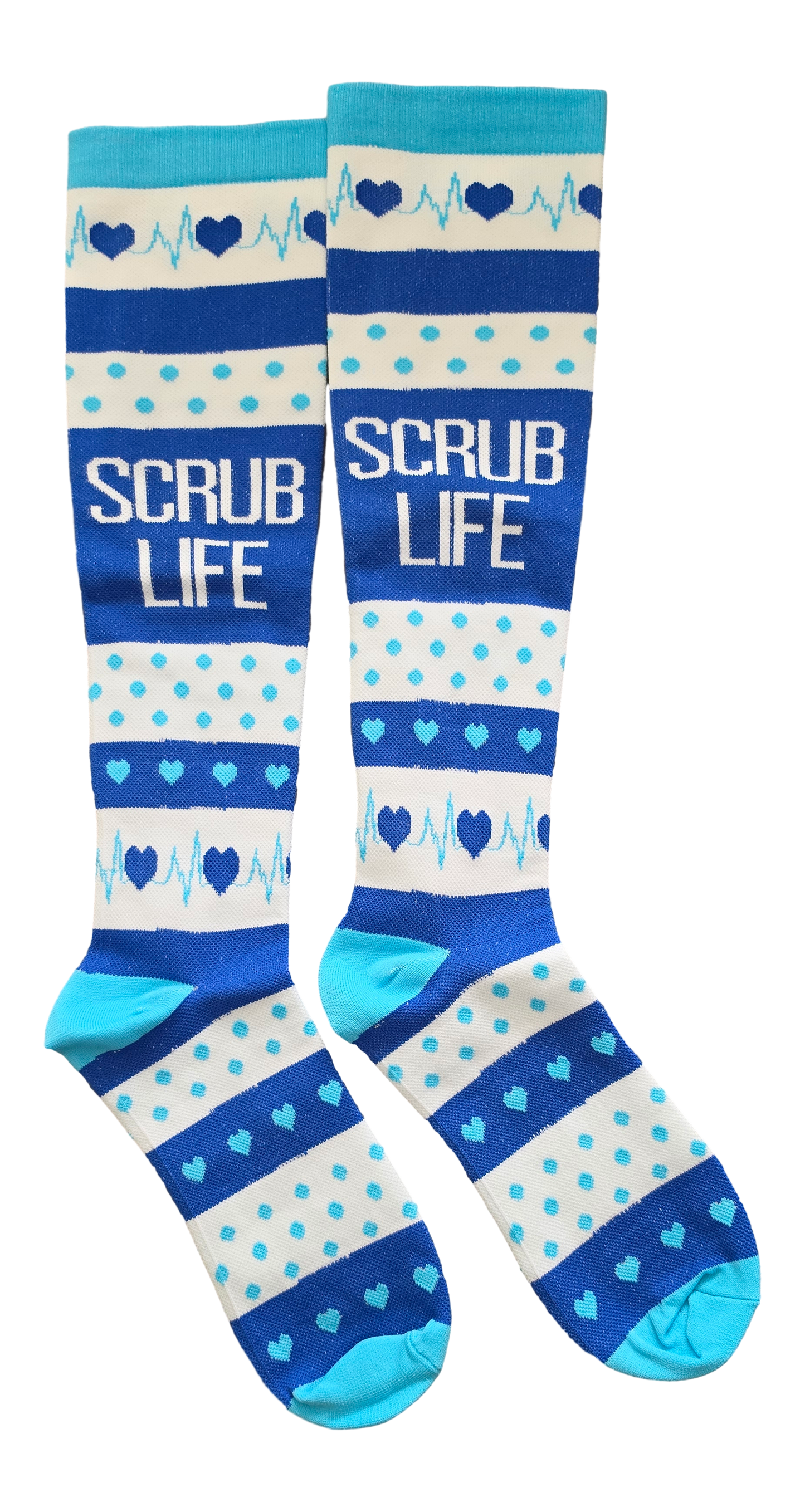 Scrub Life Knee-High Compression Socks (Blue)