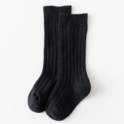 Ribbed Kids Knee-High Socks — Soft Cotton Baby Socks in 13 Colors