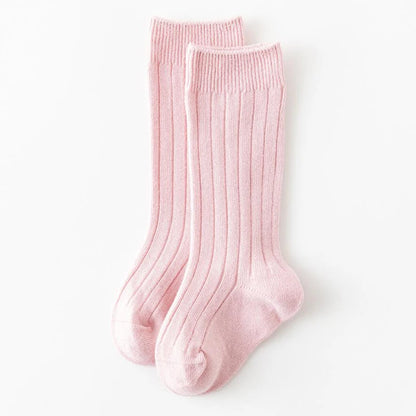 Ribbed Kids Knee-High Socks — Soft Cotton Baby Socks in 13 Colors