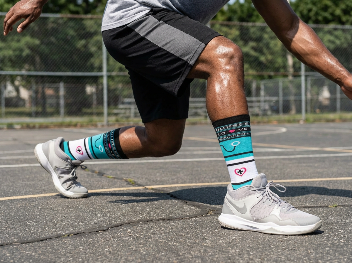 Nurses Love Knee-High Compression Socks (Teal)