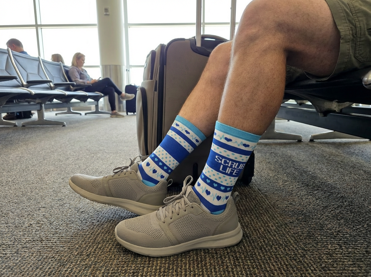 Scrub Life Knee-High Compression Socks (Blue)
