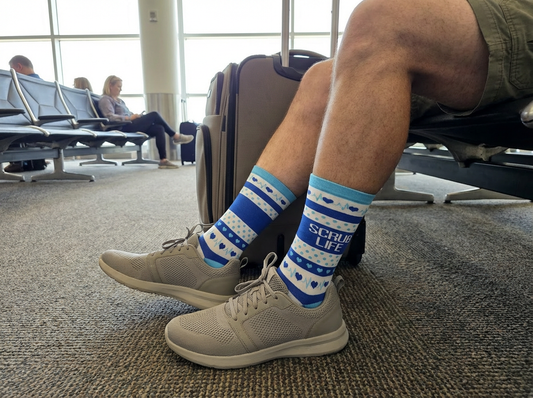 Scrub Life Knee-High Compression Socks (Blue)